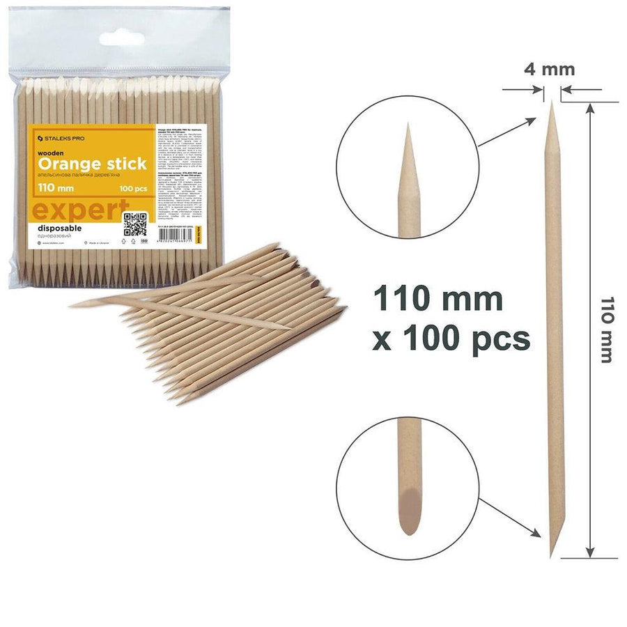 Orange Stick for Manicure Wooden 110 mm (100 PCS)