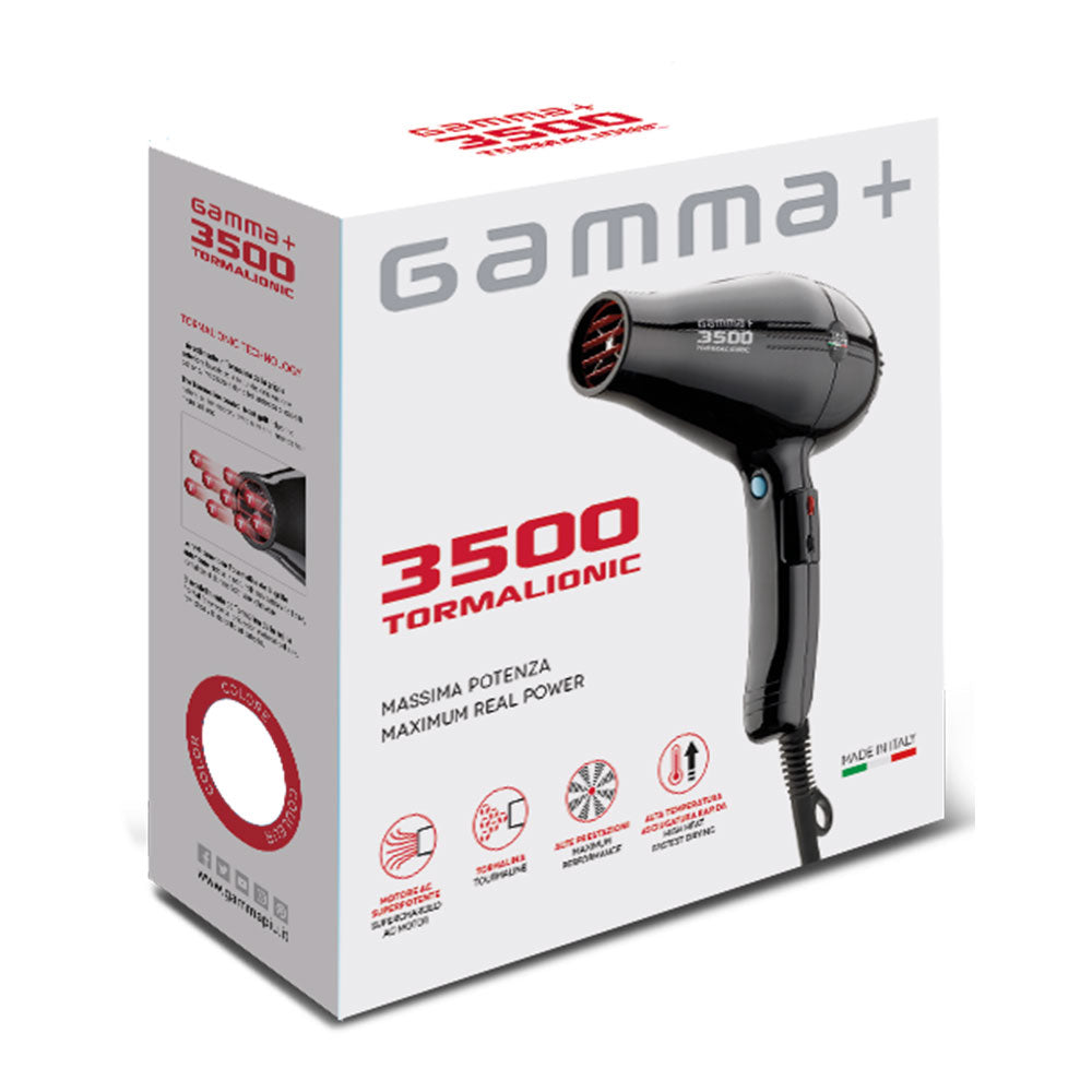 Gamma 3500 turbo hair dryer black
