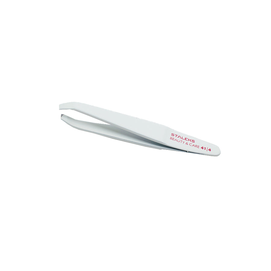 Eyebrow Tweezers Beauty & Care 41 Type 4 (Slant), White Colour