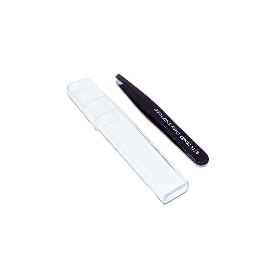 Eyebrow Tweezers Expert 11 Type 3 (Wide Slant) Purple Colour